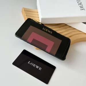 Loewe Unisex Coin Cardholder in Nappa Calfskin-Black C643Z