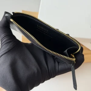 Loewe Unisex Coin Cardholder in Nappa Calfskin-Black C643Z