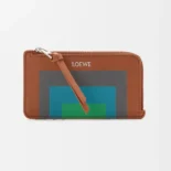 Loewe Unisex Coin Cardholder in Nappa Calfskin-Brown C643Z