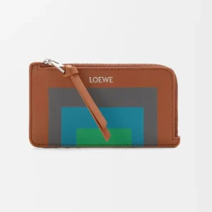 Loewe Unisex Coin Cardholder in Nappa Calfskin-Brown C643Z