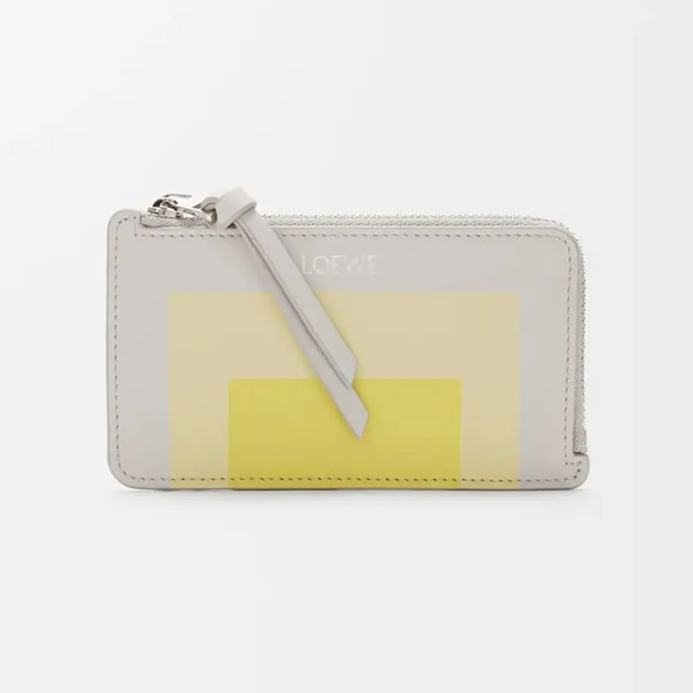 Loewe Unisex Coin Cardholder in Nappa Calfskin-White C643Z 1 Loewe Unisex Coin Cardholder in Nappa Calfskin-White C643Z