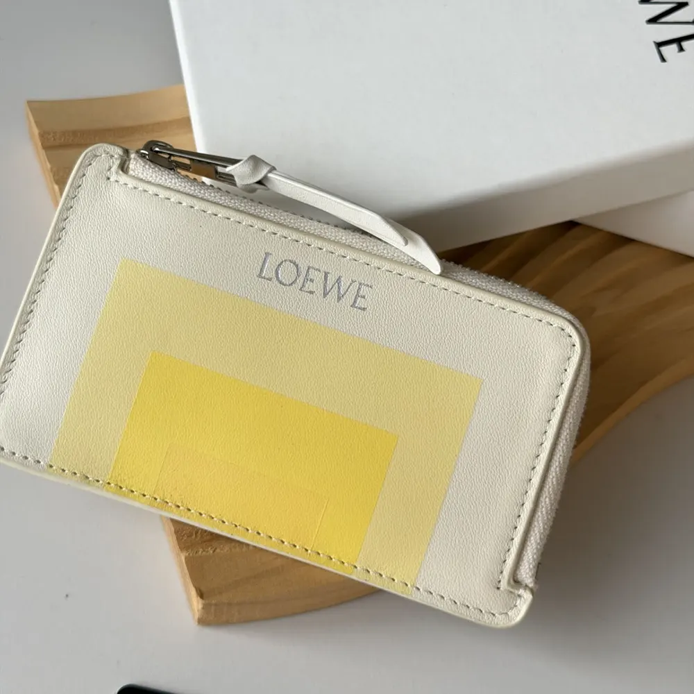 Loewe Unisex Coin Cardholder in Nappa Calfskin-White C643Z 4 Loewe Unisex Coin Cardholder in Nappa Calfskin-White C643Z