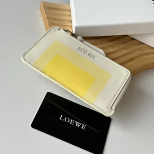 Loewe Unisex Coin Cardholder in Nappa Calfskin-White C643Z