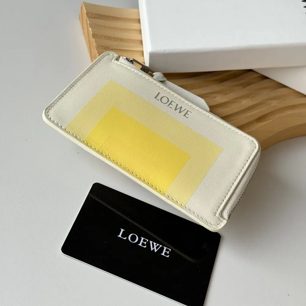Loewe Unisex Coin Cardholder in Nappa Calfskin-White C643Z 3 Loewe Unisex Coin Cardholder in Nappa Calfskin-White C643Z