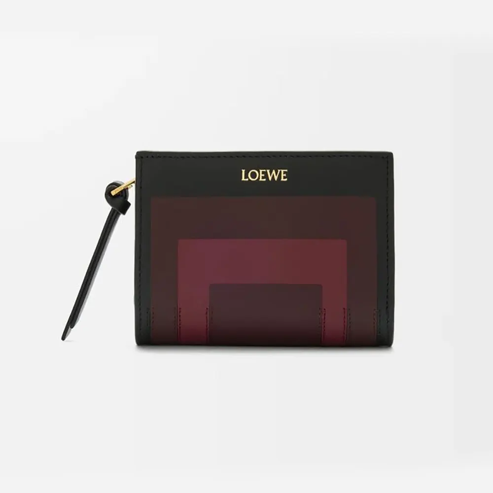 Loewe Unisex Compact Wallet in Nappa Calfskin-Black C643NC 1 Loewe Unisex Compact Wallet in Nappa Calfskin-Black C643NC