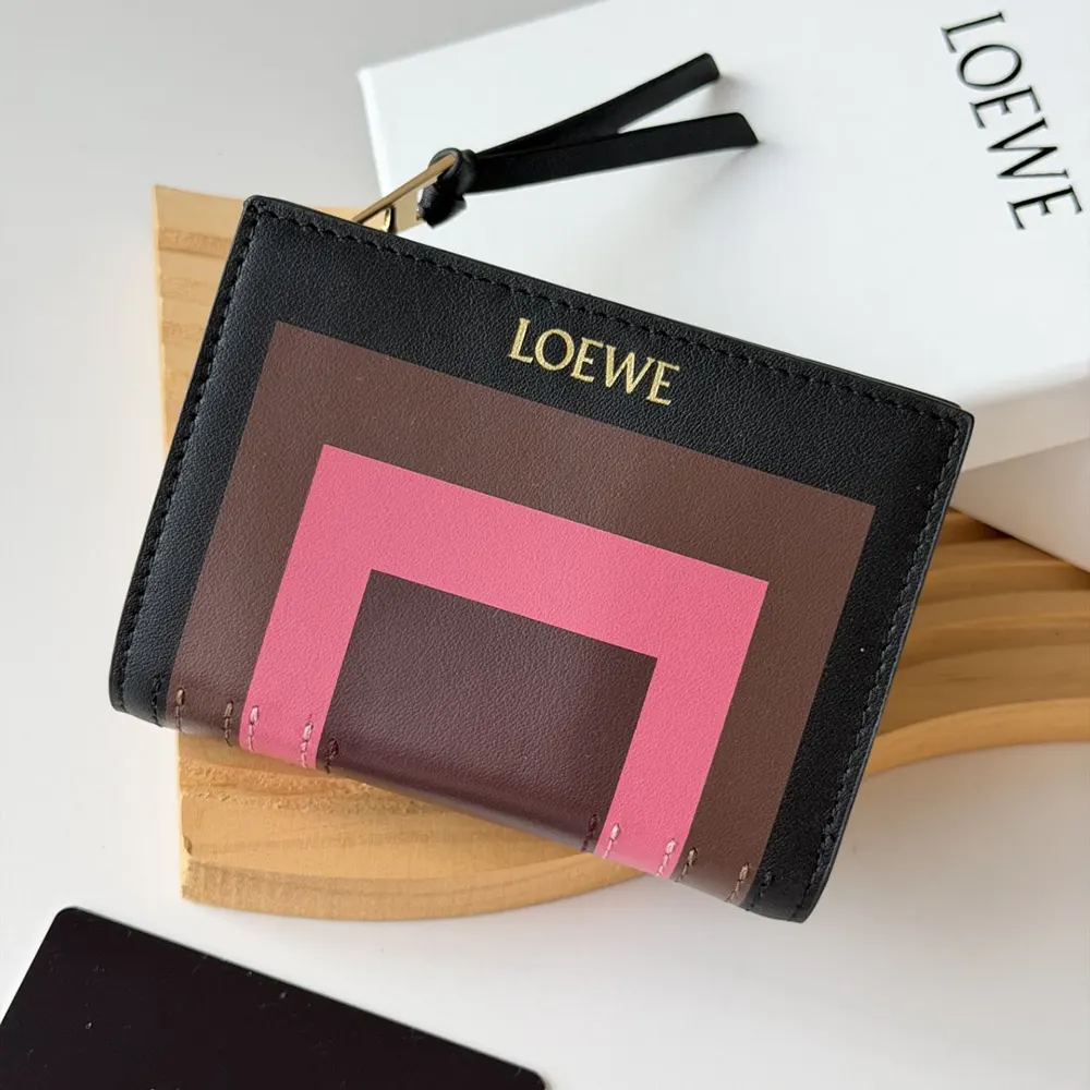 Loewe Unisex Compact Wallet in Nappa Calfskin-Black C643NC 4 Loewe Unisex Compact Wallet in Nappa Calfskin-Black C643NC
