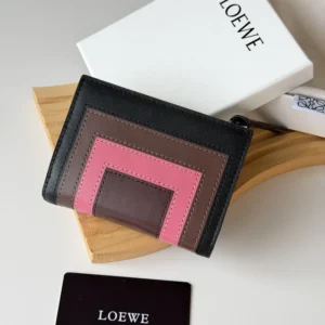 Loewe Unisex Compact Wallet in Nappa Calfskin-Black C643NC