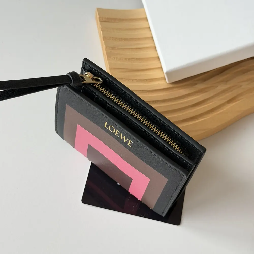 Loewe Unisex Compact Wallet in Nappa Calfskin-Black C643NC 5 Loewe Unisex Compact Wallet in Nappa Calfskin-Black C643NC