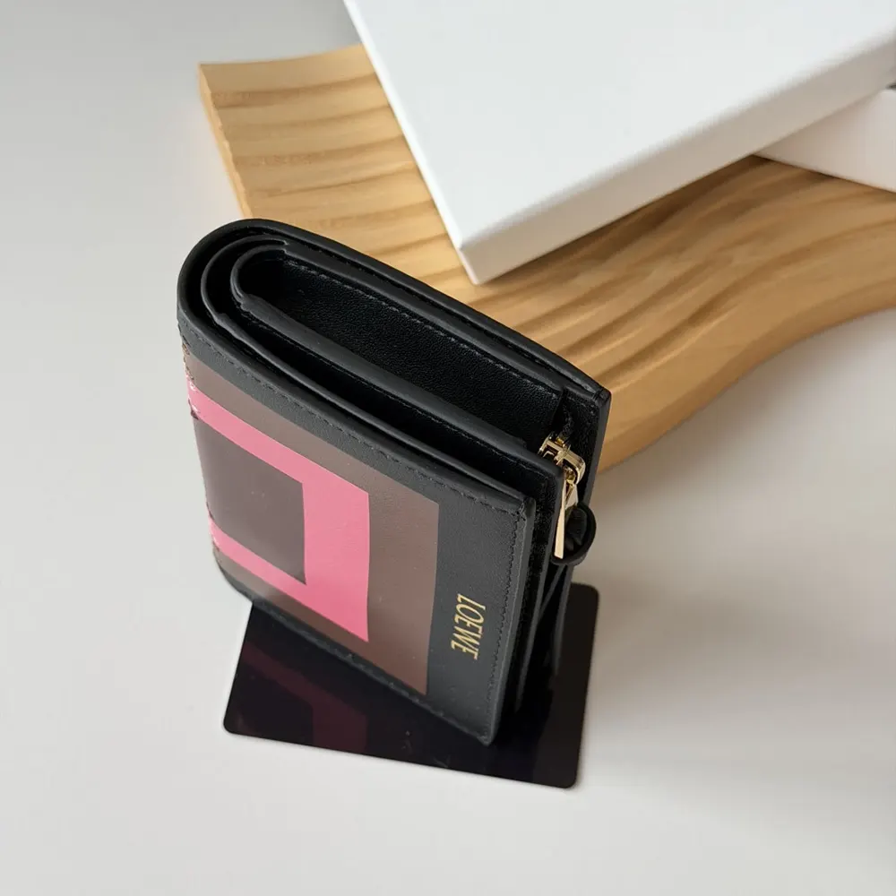 Loewe Unisex Compact Wallet in Nappa Calfskin-Black C643NC 6 Loewe Unisex Compact Wallet in Nappa Calfskin-Black C643NC