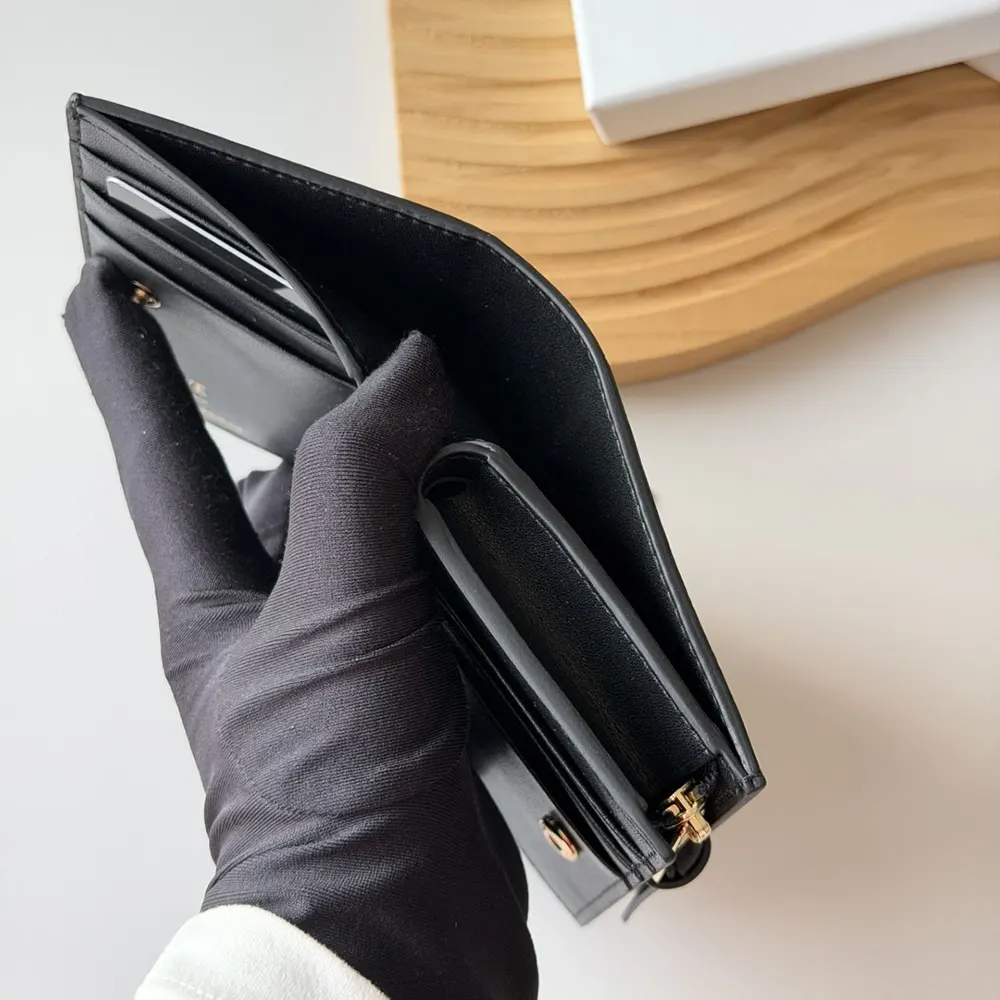 Loewe Unisex Compact Wallet in Nappa Calfskin-Black C643NC 7 Loewe Unisex Compact Wallet in Nappa Calfskin-Black C643NC