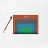 Loewe Unisex Compact Wallet in Nappa Calfskin-Brown C643Z40XA7