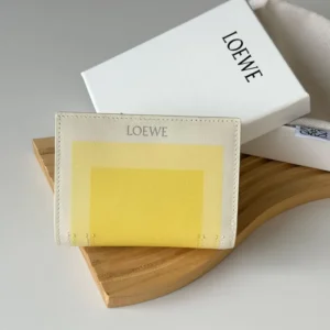 Loewe Unisex Compact Wallet in Nappa Calfskin-White C643NC