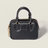 Miu Miu Women Arcadie Leather Bag-Black 5BB123ACR3