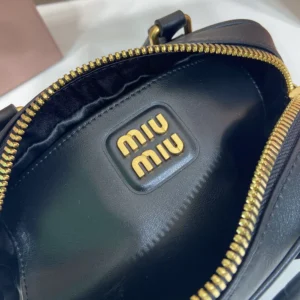 Miu Miu Women Arcadie Leather Bag-Black 5BB123ACR3