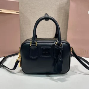 Miu Miu Women Arcadie Leather Bag-Black 5BB123ACR3
