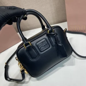 Miu Miu Women Arcadie Leather Bag-Black 5BB123ACR3