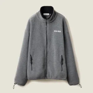 Miu Miu Women Fleece sweatshirt-Grey MJL04215V3F0031