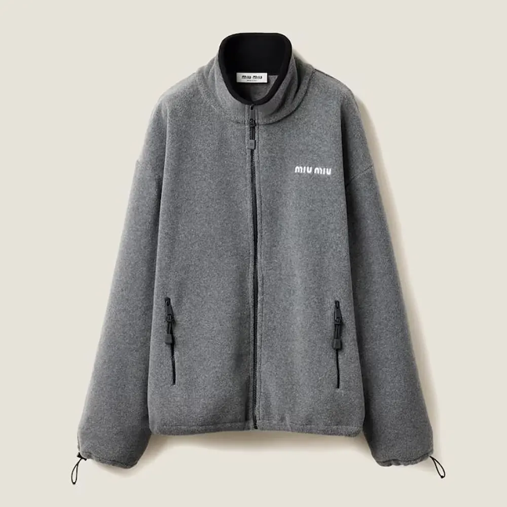 Miu Miu Women Fleece sweatshirt-Grey MJL04215V3F0031