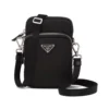 Prada Men Nylon Logo Smartphone Case-Black