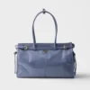 Prada Women Bonnie Large Leather Handbag-Light Blue 1BA433
