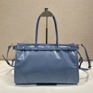 Prada Women Bonnie Large Leather Handbag-Light Blue 1BA433