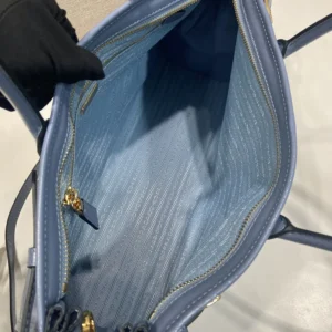 Prada Women Bonnie Large Leather Handbag-Light Blue 1BA433
