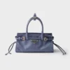 Prada Women Bonnie Leather Mini Handbag-Light Blue 1BA486