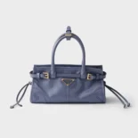 Prada Women Bonnie Leather Mini Handbag-Light Blue 1BA486