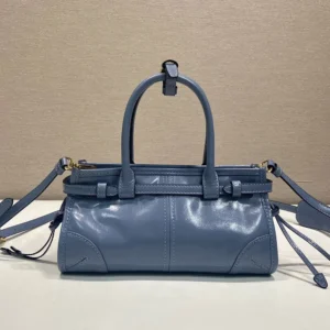 Prada Women Bonnie Leather Mini Handbag-Light Blue 1BA486