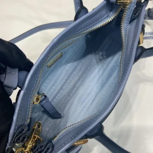 Prada Women Bonnie Leather Mini Handbag-Light Blue 1BA486