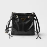 Prada Women Bonnie Leather Mini Shoulder Bag-Black 1BH229