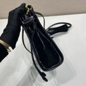 Prada Women Bonnie Leather Mini Shoulder Bag-Black 1BH229