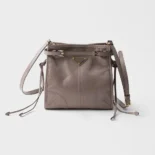 Prada Women Bonnie Leather Mini Shoulder Bag-Gray 1BH229