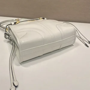 Prada Women Bonnie Leather Mini Shoulder Bag-White 1BH229