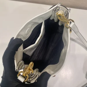 Prada Women Bonnie Leather Mini Shoulder Bag-White 1BH229