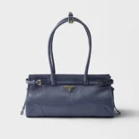 Prada Women Bonnie Medium Leather Handbag-Light Blue 1BA426