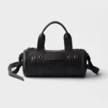 Prada Women Route Large Leather Top-Handle Bag-Black 1BB162