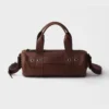 Prada Women Route Large Leather Top-Handle Bag-Cocoa Brown 1BB162