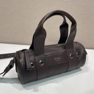 Prada Women Route Large Leather Top-Handle Bag-Cocoa Brown 1BB162