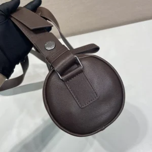 Prada Women Route Large Leather Top-Handle Bag-Cocoa Brown 1BB162