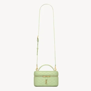 Saint Laurent YSL Women Gaby Vanity Bag In Lambskin-Aqua 7667311E