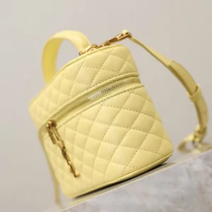 Saint Laurent YSL Women Gaby Vanity Bag In Lambskin-Yellow 7667311E