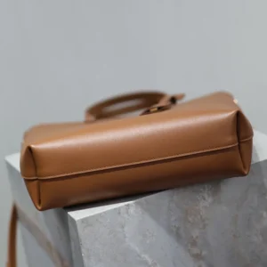 Saint Laurent YSL Women Shopping Saint Laurent Toy in Leather-Brown 600307CS