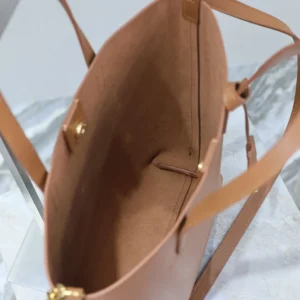 Saint Laurent YSL Women Shopping Saint Laurent Toy in Leather-Brown 600307CS