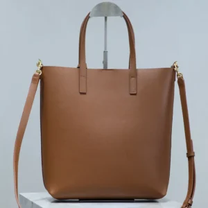 Saint Laurent YSL Women Shopping Saint Laurent Toy in Leather-Brown 600307CS