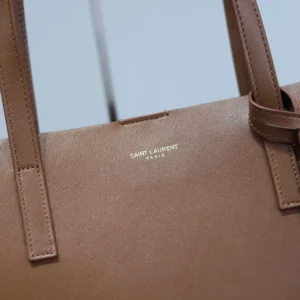Saint Laurent YSL Women Shopping Saint Laurent in Leather-Brown 600306CS