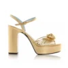 Valentino Women Sandal Royal Platform Sandal In Kidskin 115mm-Gold 7 Valentino Women Sandal Royal Platform Sandal In Kidskin 115mm-Gold