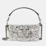 Valentino Women Garavani Locò Small Embellished Shoulder Bag
