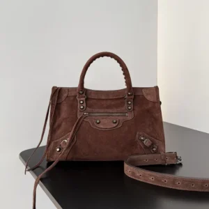 Balenciaga Women Le City Bag Small in Light Espresso 8114422AB
