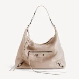 Balenciaga Women Le City Hobo Bag Medium in Sesame 8525742AB